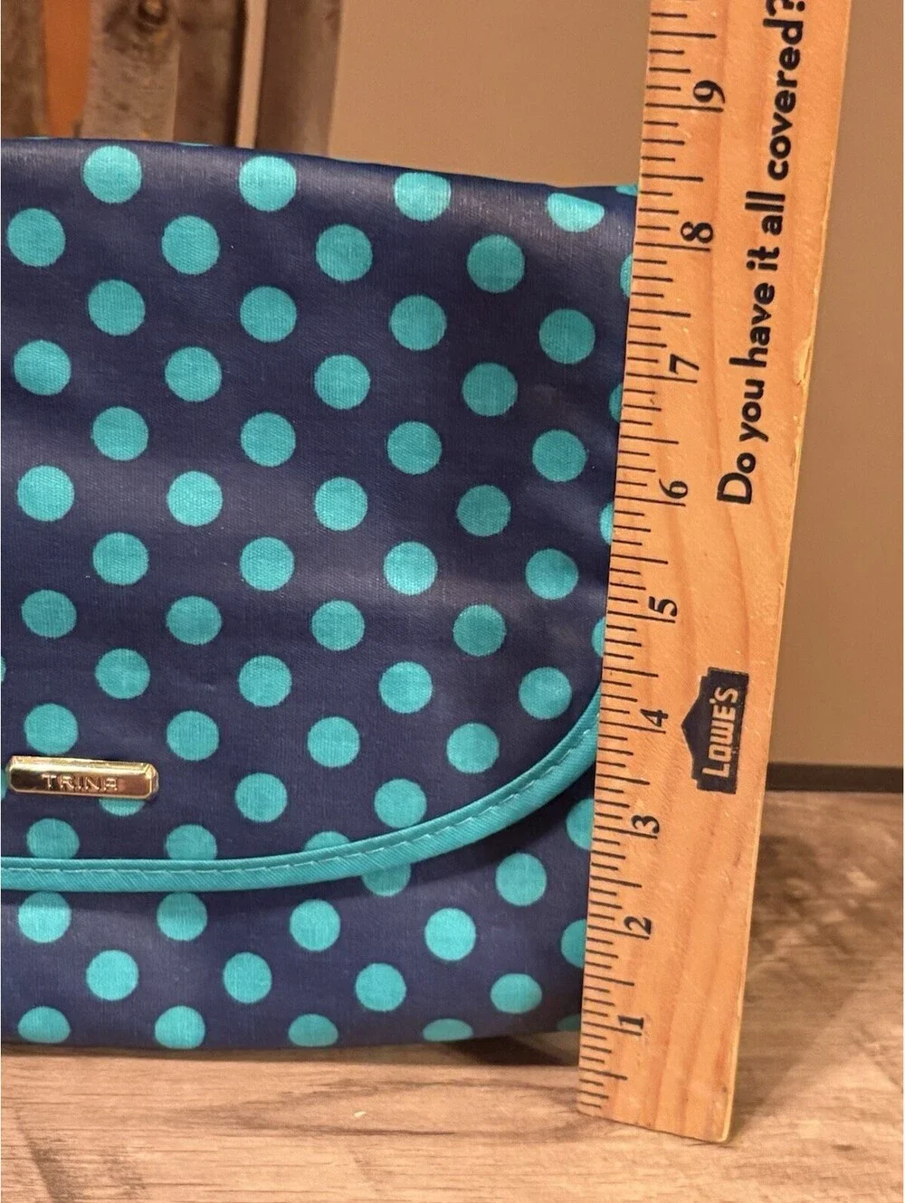 Trina Turk Makeup Valet Travel Toiletry Organizer Polka Dot Print
